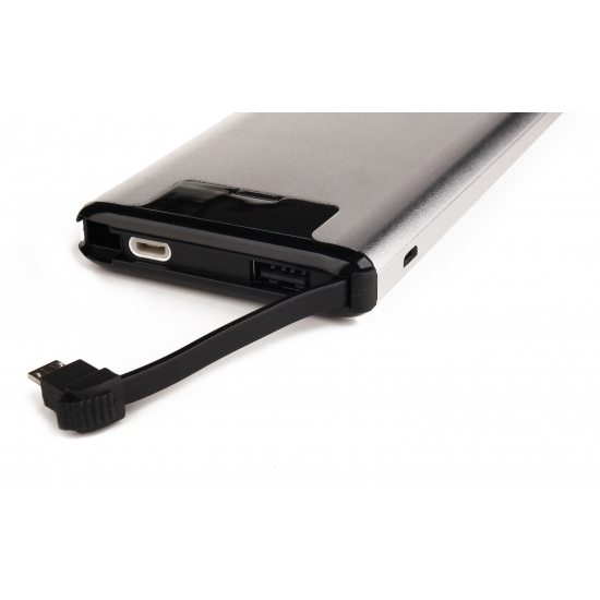 Power Bank z wbudowanym kablem micro USB/lightning 10000mAh